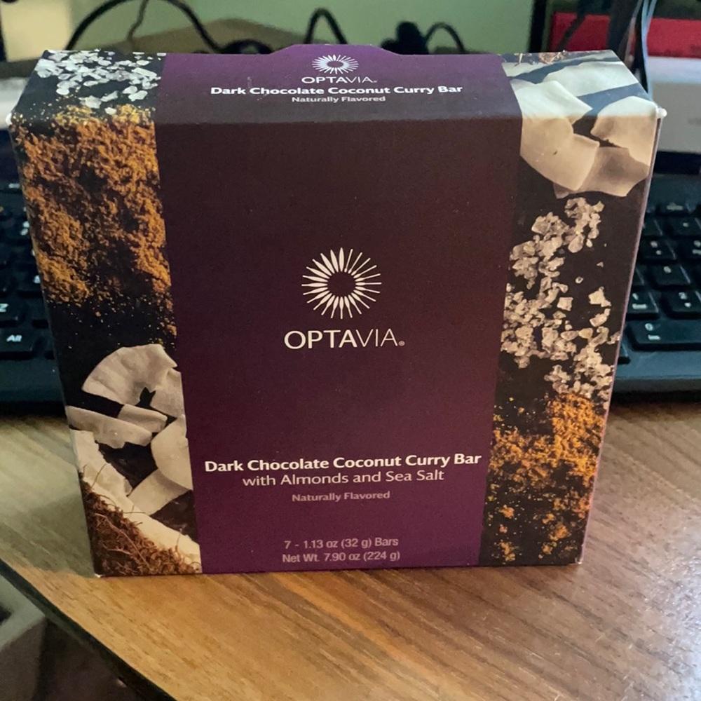 Optavia Dark Chocolate Coconut Curry Bar